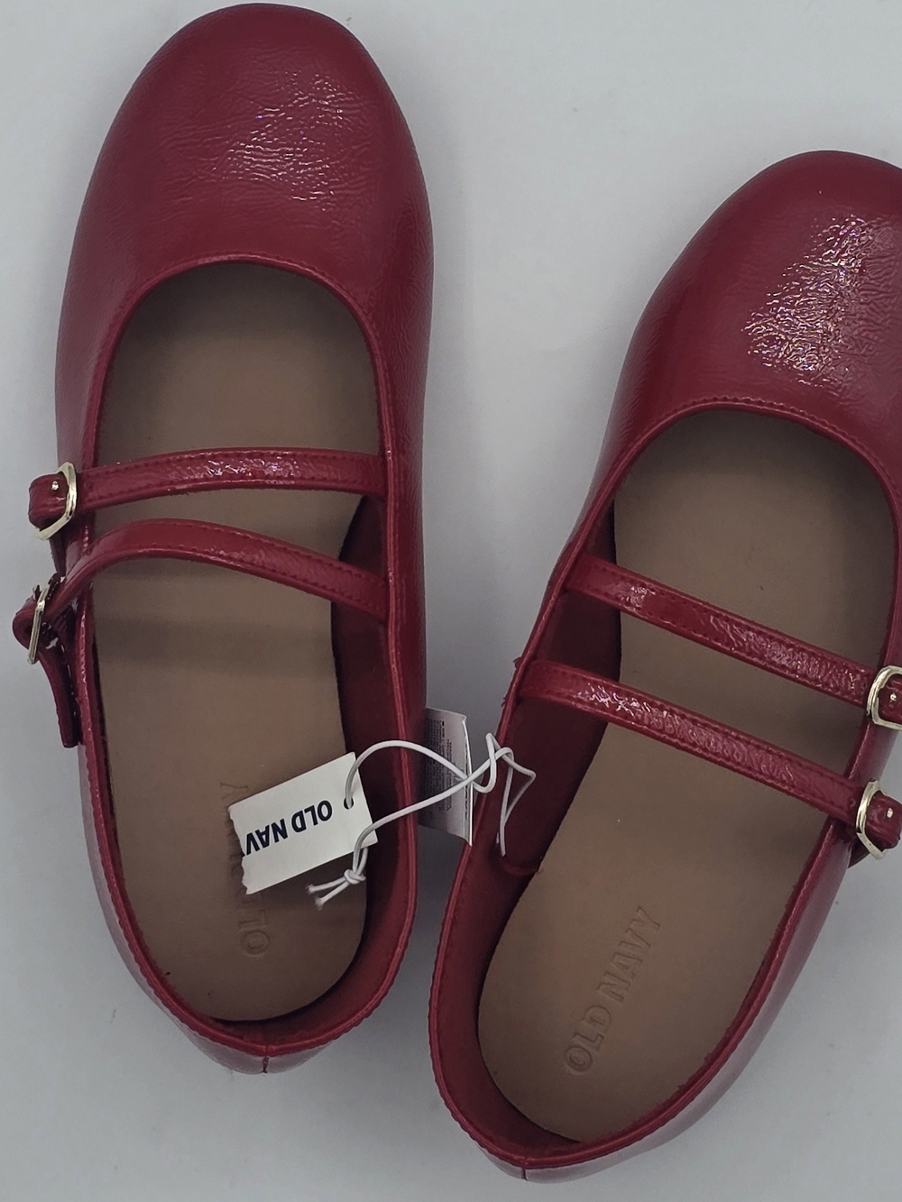 Old Navy Red Double-Strap Mary Jane Flats Sz 2